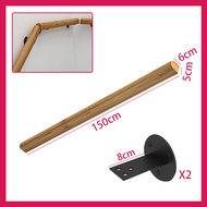 ราวจับบันไดไม้ ขนาด 1.5/2เมตร ราวจับบันได ราวบันไดไม้สำเร็จรูป ราวบันไดไม้ เนื้อแข็งบริสุทธิ์ ป้องกั