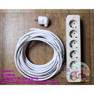 BEST 10M EXTENSION CABLE CONNECTION PLUG 6 HOLE L PLUG - PACKAGE