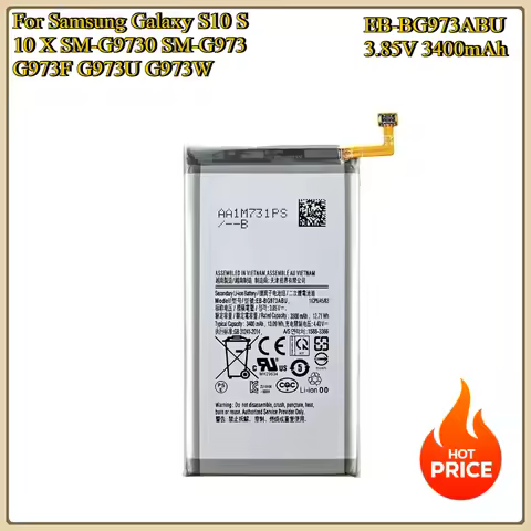 New Battery For Samsung Galaxy S10 S10 X SM-G9730 SM-G973 G973F G973U G973W EB-BG973ABU 3400mAh