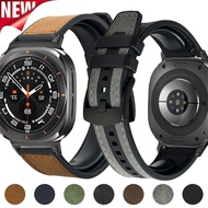 Leather Strap for Samsung Galaxy Watch 7 Ultra 47mm SmartWatch Silicone Bracelet for Galaxy Watch 7 
