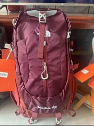 全新The North Face北面40L登山包，酒紅色款，全新帶吊牌