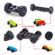 10 sets Tire/Plate Special with Pins Assemble Cars MOC Building blocks Small Particle  Compatible 30
