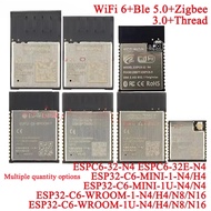 2Pcs/1pc ESP32-C6-WROOM-1 1U N4 N8 N16 H4 ESP32C6 2.4GHz Wi-Fi 6 Ble 5 Wifi Wireless Module 4MB 8MB 