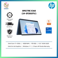 HP 2-In-1 Laptop Spectre X360 14-EF2015TU 13.5" 3K2K OLED Touch Blue ( I7-1355U, 16GB, 1TB SSD, Intel, W11, HS )