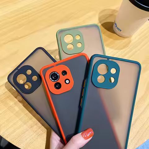 High Quality Shockproof Armor Matte Clear Case For Xiaomi Mi 11 lite 4G 5G Matte TPU Case for Xiaomi