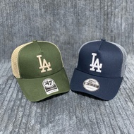 LA 47&N.Era Trucker Mesh Baseball Cap with Embroidered Logo Unisex Men and Women Cool Elegant