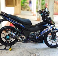 Rs150 V1&V2 Cover Set Custom Hitam Kilat