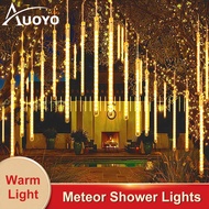 Auoyo Led Light strip Meteor Shower Rain Lights christmas Decorative lights IP65 Waterproof Light 8