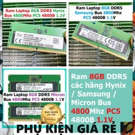 LAPTOP COMPONENTS Ram 8GB DDR5 from Hynix / Samsung / Micron Bus 4800Mhz PC5 4800B 1.1V for Laptop C