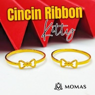 Cincin Ribbon Kitty Emas 916 Cincin Emas 916 Bajet Cincin Ribbon Emas 916 Tulen Cincin Ribbon Kitty 