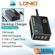 LDNIO A4809C 100W GaN Desktop Charger Fast Charging Charger Adapter Extension Laptop Charger LDNIO C