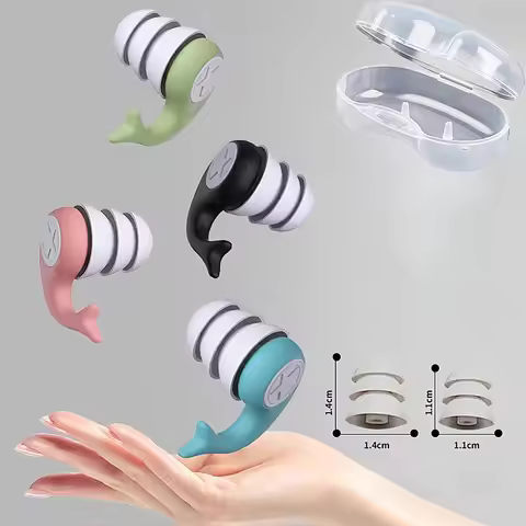 Shark Fin Shape Silicone Noise Reducing Earplugs Reusable Concert Earplug Anti-snoring Flight Soundp