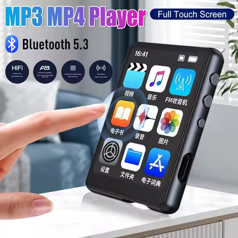 MP3 MP4 Player HiFi MP4 Full Touch Screen Bluetooth-Compatible Voice Recorder Support FM Radio Recor