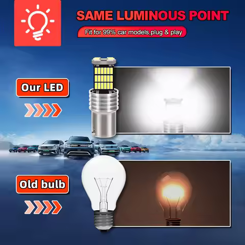 1156 45smd 6000K White LED Reverse Light Backup Blubs BA15S P21W Canbus Lamp For BMW F25 X3 E70 X5 F