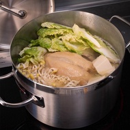 【Sambonet】義大利製 Professionale 不鏽鋼雙耳湯鍋24cm-附蓋