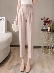 Quần Baggy Cạp Cao 3 Cúc Siêu Đẹp  Quần tây nữ đi làm đi học MS18