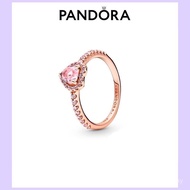 Pandora Rose Gold Powder Diamond Crystal Love Ring for Girls - Couple Gift, Birthday Gift. Gift Box 