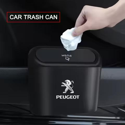 1Pcs Car Interior Storage Case Trash Bin For Peugeot 308 206 207 407 607 108 208 301 308 508 608 107