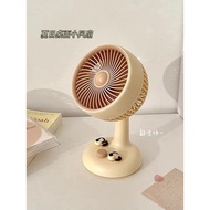 Desktop electric fan cute desktop small fan mute office table small portable student dormitory usb charging household fa