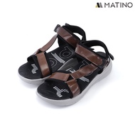 MATINO PLAY รองเท้าแตะชายหนังแท้ รุ่น MC/T 9326 -Black/Brown
