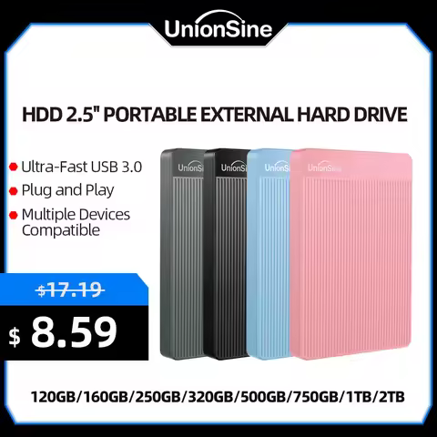 UnionSine Hdd External 2.5" Portable External Hard Drive disk 1tb/320gb/500gb/750gb Compatible for P
