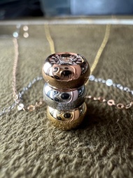 18k金3分泡泡鑽頸鏈