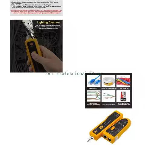 57QF Lan Cable Tester Cat5 Cat6 RJ11 RJ45 Utp Stp Detector Line Locator Phone Diagnose Tools