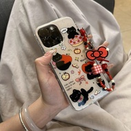 casing realme c15 realme 11x 5g casing Apple Head Donut Little Black Cat Suitable for Realme Realme 