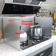 鯨品購 - 不鏽鋼擋油板創新折疊設計 耐高溫隔熱防油濺 易清洗持久潔淨 廚房必備實用裝備