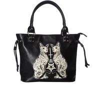 Design Dark Gothic Pentagram Bag Large Capacity Commuter Tote Bag