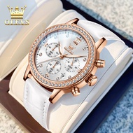 OLEVS resmi Autentik jam tangan wanita elegan cewek terbaru 2024 anti air asli import mewah rantai o