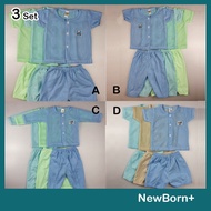 Newborn Eyelet Baby Set Bundles clothing 3 piece suit 0-3m baby baju lubang- JK Kids Mykids Anakku Fiffy Pureen