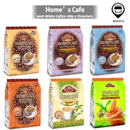 Home's Cafe Ipoh White Coffe 40gx15sachets/WhiteCoffee3in1/NoSugar2in1/LightSugar3in1/Hazelnut/TehTa