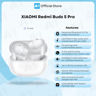 Xiaomi Redmi Buds 5 Pro Bluetooth Earbuds | Intelligent Noise Reduction Technology | LDAC Hi-Res Aud