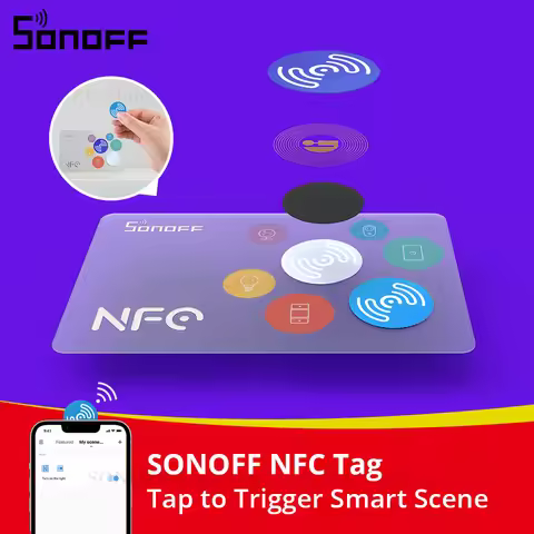 SONOFF NFC Tag Ntag215 Sticker 13.56MHz Universal Label 18mm Ultralight Tags Automation Shortcuts Ta