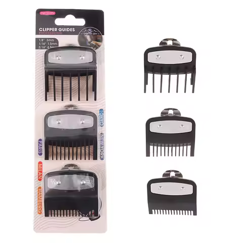 【Peace】3Pcs Hair Clipper Guards Guide Combs Trimmer Cutting Guides Styling Tools Attachment Compatib