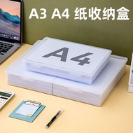 A4A3 Paper Transparent Storage Box Test Paper Plastic Box File Document Organizing Box