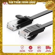 High quality Cat6 UTP flat prefabricated network cable 10m long 26AWG Ugreen 50178 (black)