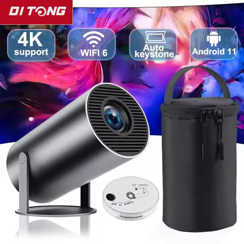 2025 DITONG HY300 Plus HD 4K Projector portatil 1280x720P Android LED Video Home Theater Cinema mini
