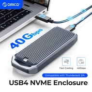 ORICO M.2 SSD NVME Enclosure 40Gbps NVME Case M.2 to USB 4.0 Type C 4.0 USB 3.0 SSD Adapter for NVME