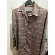 KEMEJA Preloved Brown Ecinos Shirt
