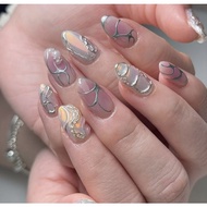 Gel Nails Nude Pink Gentle y2k