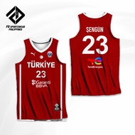 TURKEY BASKETBALL FIBA EUROBASKET 2025 SENGUN QUALITY FULL SUBLIMATED JERSEY