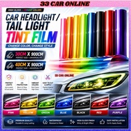 30cm X 900cm / 40CM X 900CM Car Headlamp Headlight Tail Fog light TailLight Tint Film Sticker headla