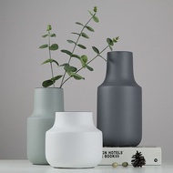Meric Garden 日式創意啞光釉陶瓷花瓶/花器_莫蘭迪灰L