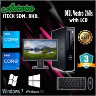 DELL VOSTRO 260S WITH 19" / 22" LCD INTEL I3 / I5 2 GEN/ 4-8GB DDR3 RAM / 250GB HDD / 120-240GB SSD