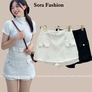 Bigsize Sora Fashion A Letter Skirt, Short A Shape Skirt Fake Text Pants With Pants In 117