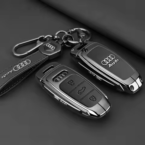 Zinc Alloy Car Remote Key Case Cover Shell Holder Protector For Audi Q8 A6 A3 A8 C8 S6 RS6 A7 S7 RSQ