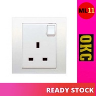 OKC 13A 1 Gang Big Switch Socket Outlet 250V 3 Pin Switch Socket Plug / Kepala Pug 4013