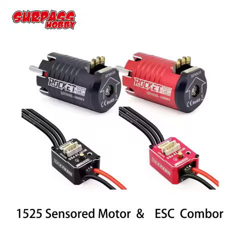 ROCKET-RC Mini1525 Motor with KIWAMI 30A ESC Sensored Brushless Combo for 1/28 1/27 Scale RC Mini Re